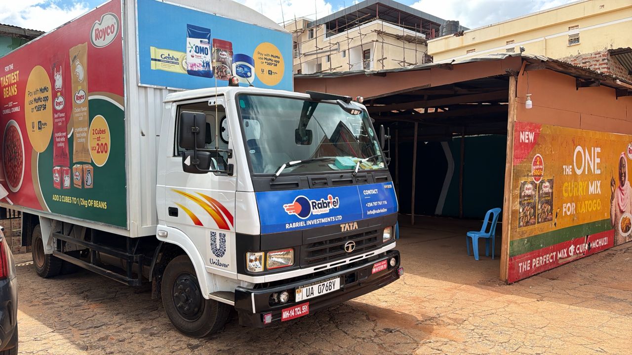 Rabriel TATA truck at distribution point